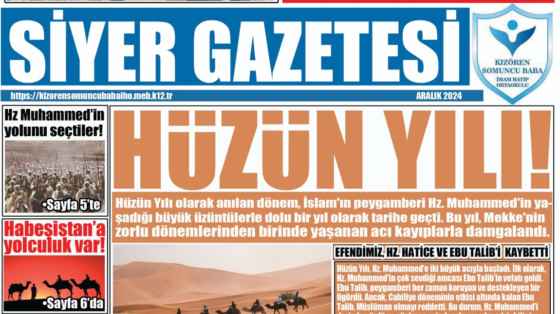 Okulumuz Öğrencileri Tarafından Hazırlanan Siyer Gazetesi Aralık Sayısı Yayında